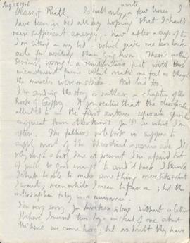 Letter from George to Ruth Mallory, 23 August 1916