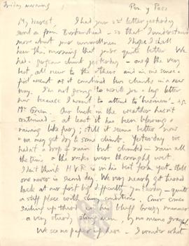 Letter from George to Ruth Mallory, 31 December 1915
