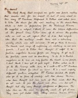 Letter from Ruth to George Mallory, 20 September 1916