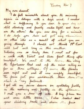 Letter from Ruth to George Mallory, 7 November 1916