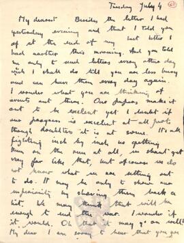 Letter from Ruth to George Mallory, 4 - 5 July 1916