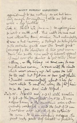 Letter from George to Ruth Mallory, 13-20  July 1921