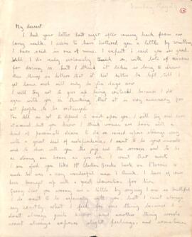 Letter from Ruth Turner to George Mallory, 24-25 May 1914