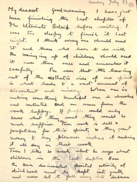 Letter from Ruth to George Mallory, 23  July 1916