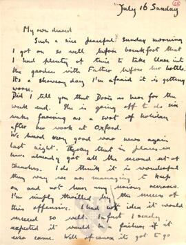 Letter from Ruth to George Mallory, 16 - 17 July 1916