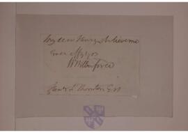 Signature of William Wilberforce