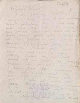 Letter from Ruth to George Mallory, 3 February 1917