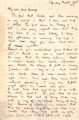 Letter from Ruth to George Mallory, 22May 1916