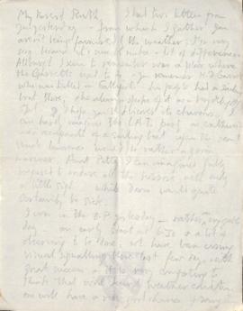 Letter from George to Ruth Mallory, 1 September 1916