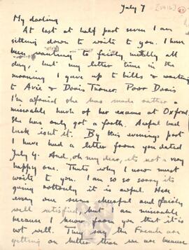 Letter from Ruth to George Mallory, 7 - 8 July 1916
