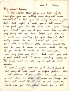 Letter from Ruth to George Mallory, 3 November 1916