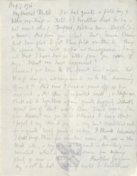 Letter from George to Ruth Mallory, 7 August 1916