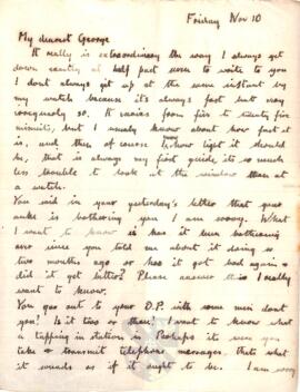 Letter from Ruth to George Mallory, 10 November 1916