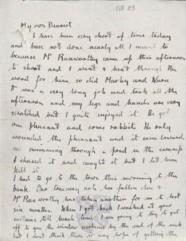 Letter from Ruth to George Mallory, 23 October 1918