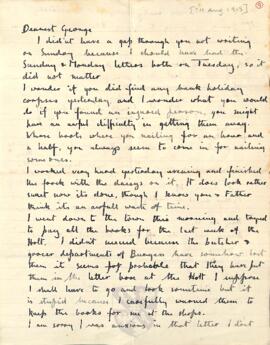 Letter from Ruth to George Mallory, c.  August 1915