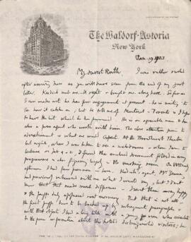 Letter from George to Ruth Mallory, 19 January 1923