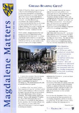 Magdalene Matters, May 2004