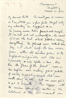 Letter from George to Ruth Mallory, 21 March 1922