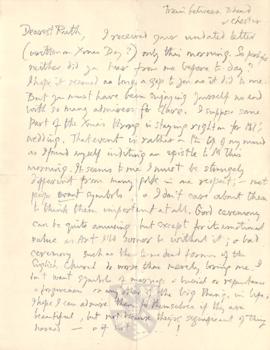 Letter from George to Ruth Mallory, 28 December 1915