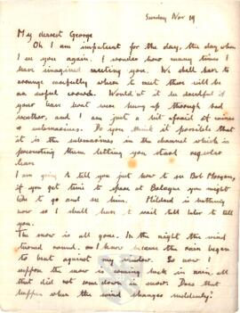 Letter from Ruth to George Mallory, 19 November 1916