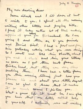 Letter from Ruth to George Mallory, 13 - 14 July 1916