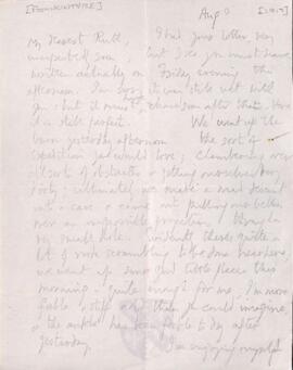 Letter from George to Ruth Mallory, July 1917