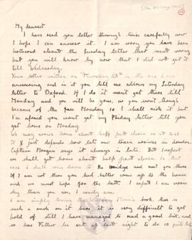 Letter from Ruth Turner to George Mallory, 30 May 1914