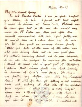 Letter from Ruth to George Mallory, 17 November 1916