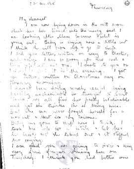 Letter from Ruth to George Mallory, c. 30 December 1915